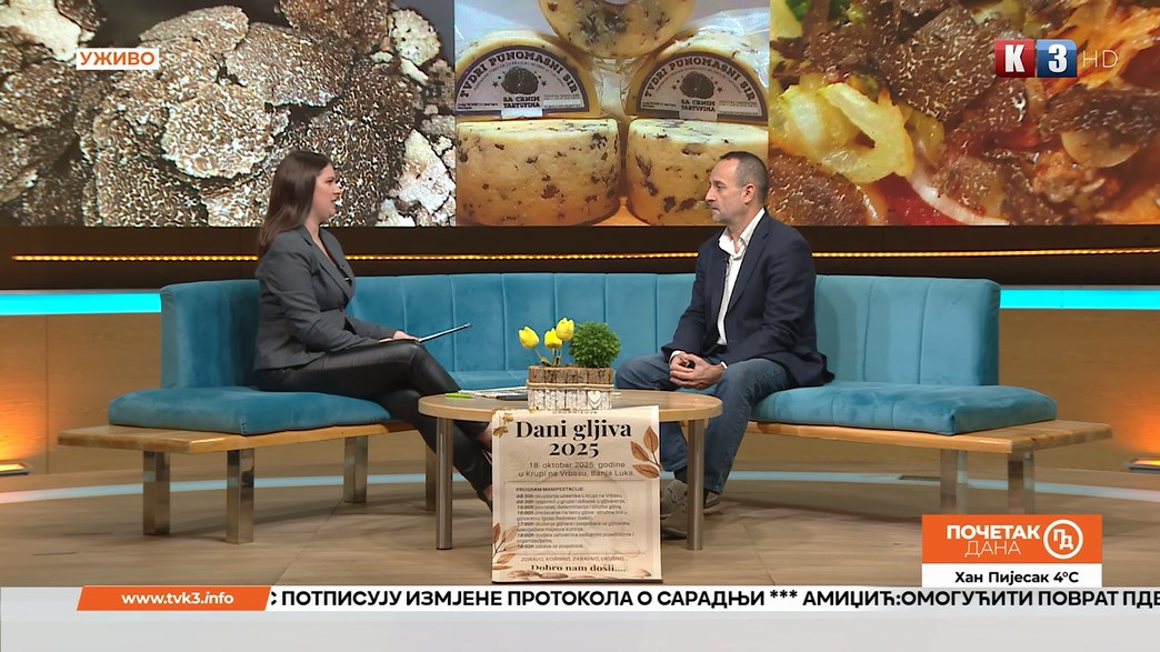 Dani gljiva 2025. manifestacija u Krupi na Vrbasu u organizaciji Udruženja “Tartuf” – Početak dana TV K3 (VIDEO)