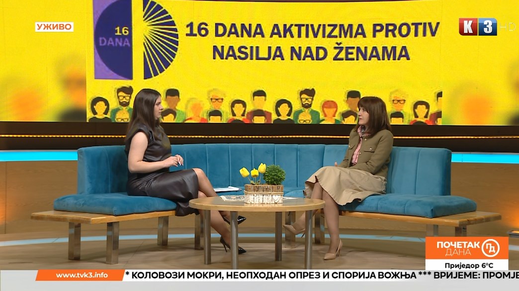 Počela kampanja “16 dana aktivizma protiv nasilja nad ženama” – Stop nasilju – Početak dana TV K3 (VIDEO)